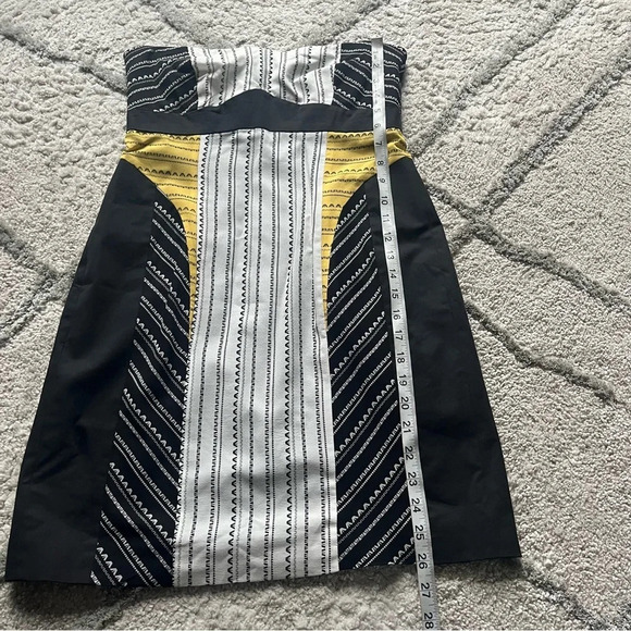 Helmut Lang Black and Yellow Mini Dress - Picture 7 of 8